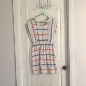 Striped linen dress